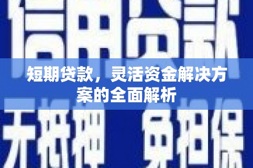 铜梁短期贷款，灵活资金解决方案的全面解析