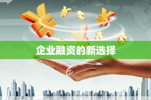 铜梁企业融资的新选择