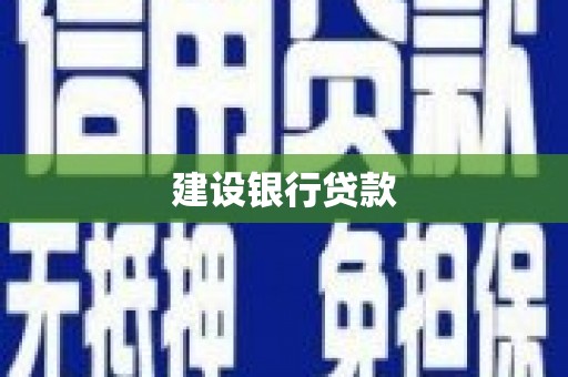 铜梁建设银行贷款
