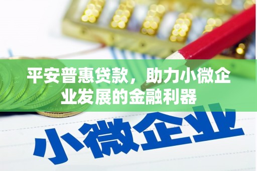 铜梁平安普惠贷款，助力小微企业发展的金融利器
