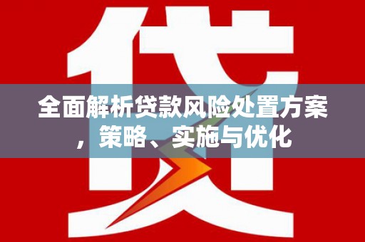 铜梁全面解析贷款风险处置方案，策略、实施与优化