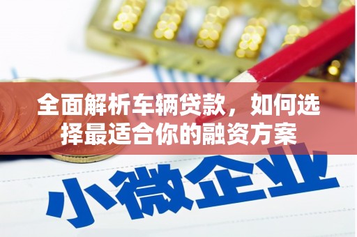 铜梁全面解析车辆贷款，如何选择最适合你的融资方案