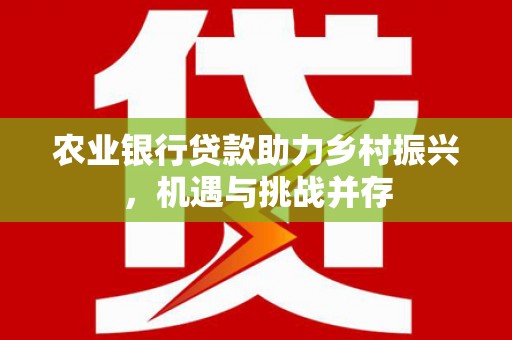 铜梁农业银行贷款助力乡村振兴，机遇与挑战并存