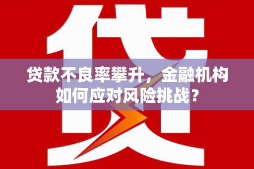 铜梁贷款不良率攀升，金融机构如何应对风险挑战？